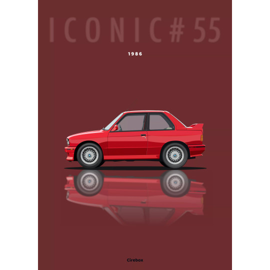 Affiche de la BMW M3 E30 - Cirebox