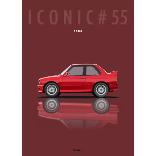 Affiche de la BMW M3 E30 - Cirebox