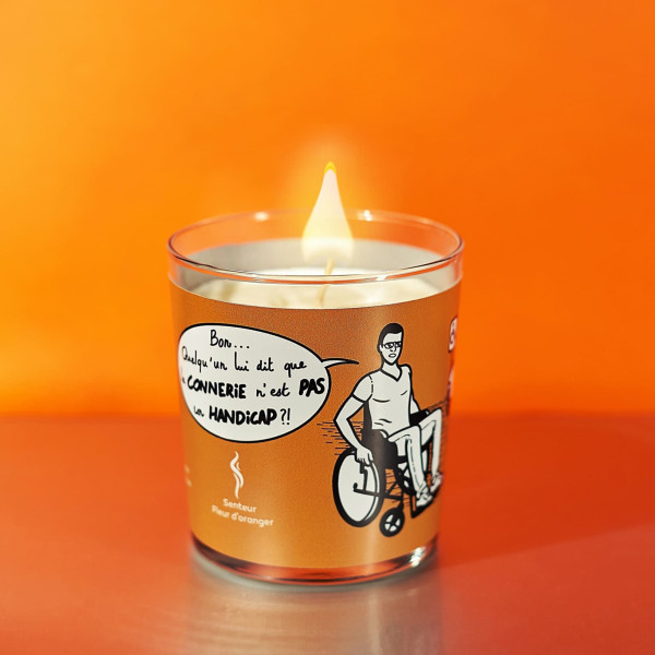 Bougie WOOGY La Handicap parfum Fleur d'oranger 200g