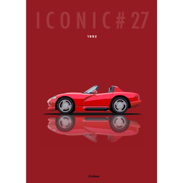 Affiche 100 % Made In France Dodge Viper 1992