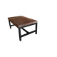 Table basse BRUT Viviane rectangulaire en bois massif chêne piètement blanc 60x100cm