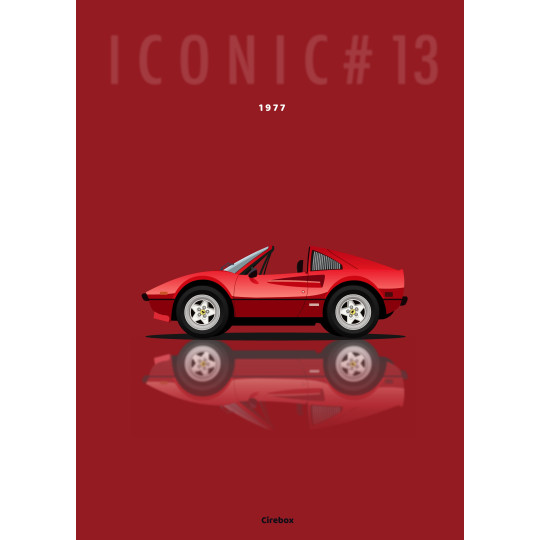 Affiche 100 % Made In France Ferrari 308 GTS