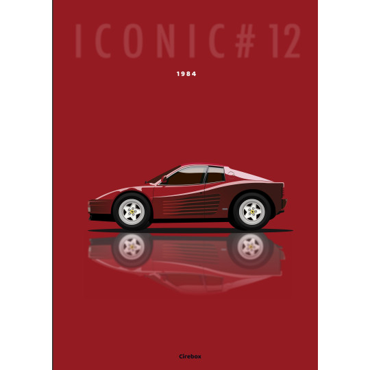 Affiche 100 % Made In France Ferrari 512 TR