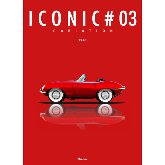 Affiche de la Jaguar Type E - 1961 - Cirebox