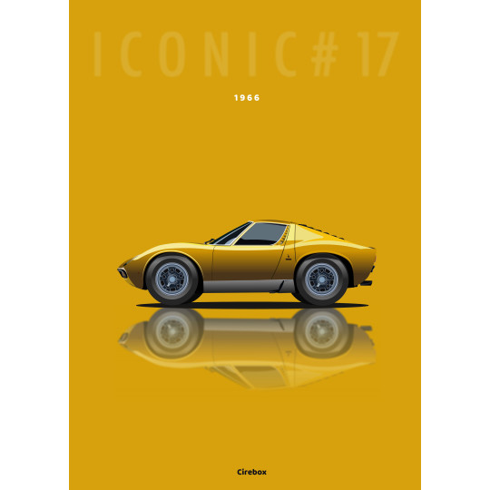 Affiche 100 % Made In France, Lamborghini Miura 1966