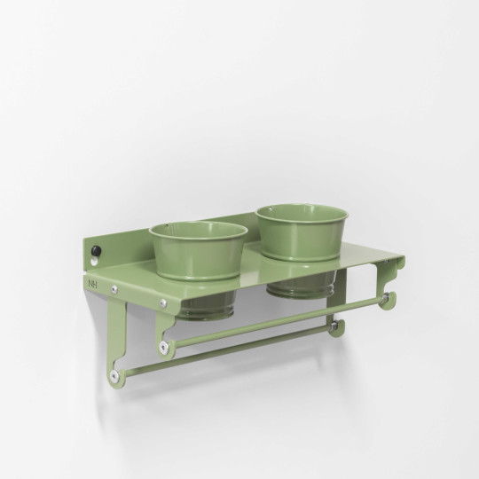 Étagère murale NAKLIS HOME Mini-12 avec 2 pots de fleur et dérouleurs - 5 coloris