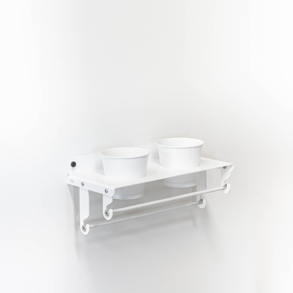 Étagère murale avec pots de fleur et dérouleurs - Naklis