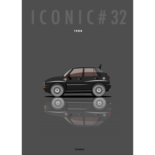 Affiche 100 % Made In France, Lancia Delta HF - 1988