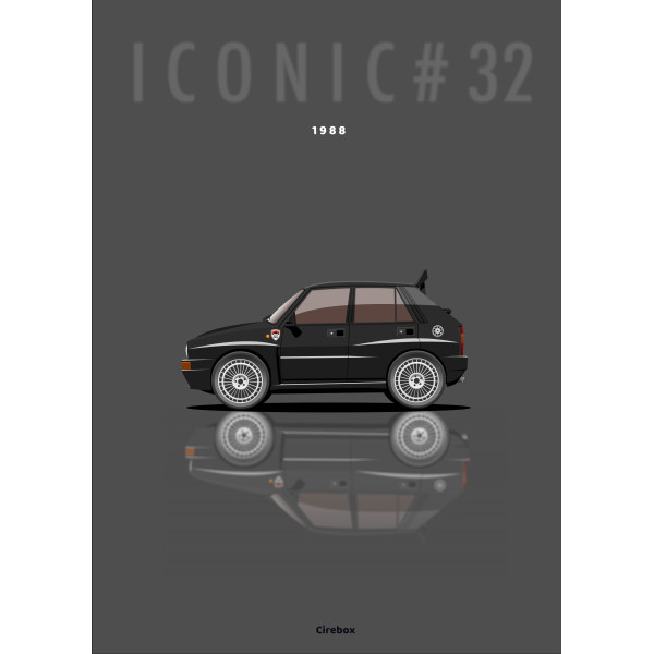 Affiche 100 % Made In France, Lancia Delta HF - 1988