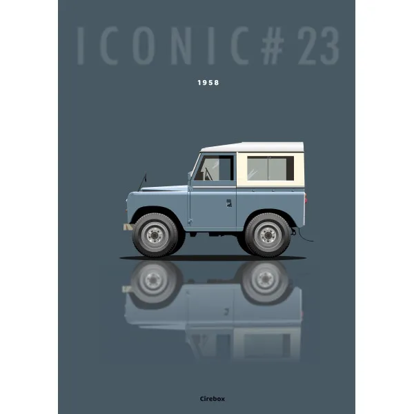 Affiche 100 % Made In France, Land Rover Serie II - 1958