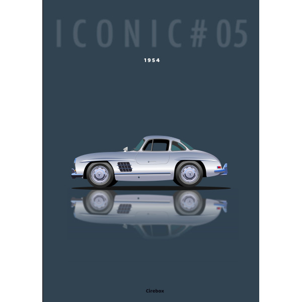 Affiche 100 % Made In France, Mercedes-Benz  300 SL - 1954