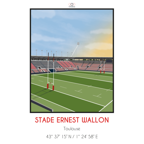 Affiche du Stade Ernest-Wallon du Stade toulousain - Chistera