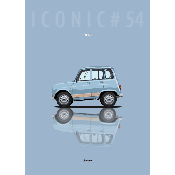 Affiche 100 % Made In France, Renault 4L - 1961