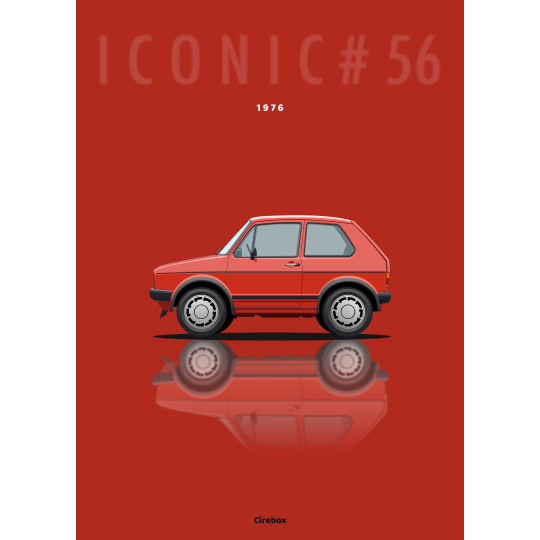 Affiche 100 % Made In France, Golf GTI MK1 - 1976