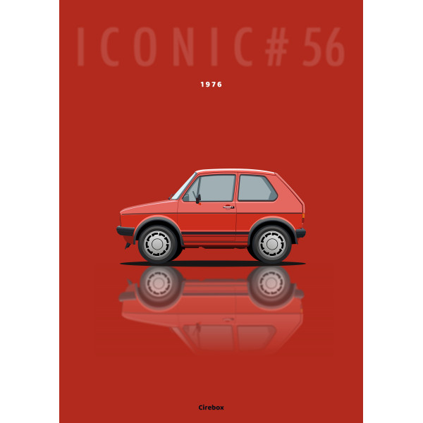 Affiche 100 % Made In France, Golf GTI MK1 - 1976
