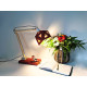 Lampe de bureau LEEWALIA Origami bordeaux et bois