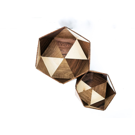 Lot de deux paniers de rangement Patchwork - Leewalia