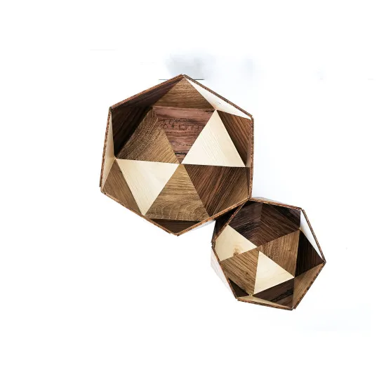 Lot de deux paniers de rangement Patchwork - Leewalia