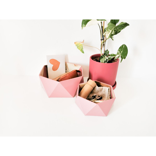 Lot de deux paniers de rangement Patchwork - Leewalia