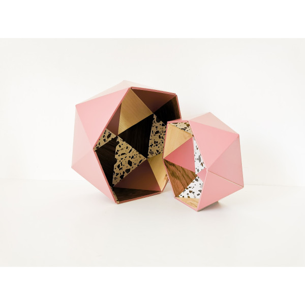 Lot de deux paniers de rangement Patchwork - Leewalia