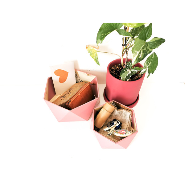 Lot de deux paniers de rangement Patchwork - Leewalia