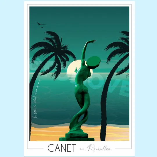 Affiche Canet en Roussillon- Foliove