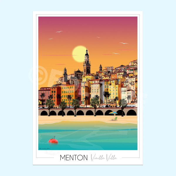 Affiche Menton - Foliove