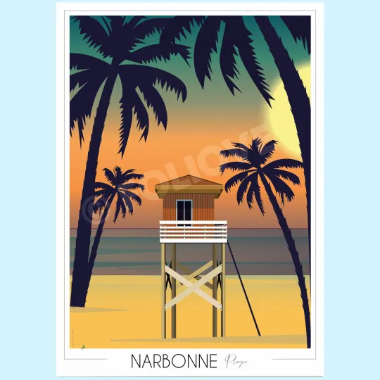 Affiche FOLIOVE Narbonne Plage - 3 tailles