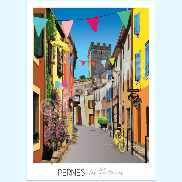 Affiche Pernes les Fontaines - Foliove