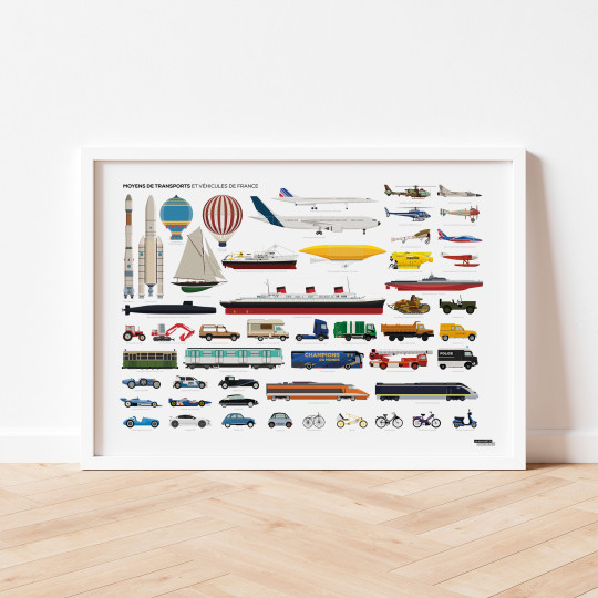 Affiche Véhicules iconiques Français - La Majorette à Moustache