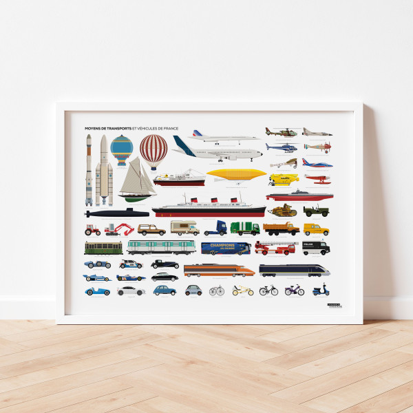 Affiche Véhicules iconiques Français - La Majorette à Moustache