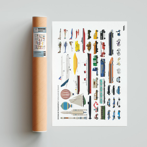 Affiche Véhicules iconiques Français - La Majorette à Moustache