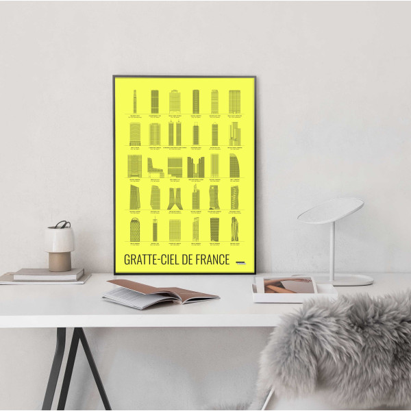 Affiche Gratte-ciel de France - La Majorette à Moustache