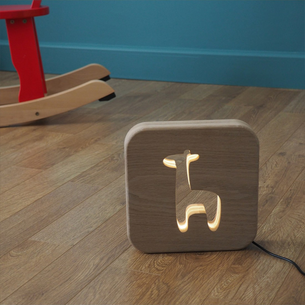 Veilleuse en bois girafe - Gone's 100 % Made in France