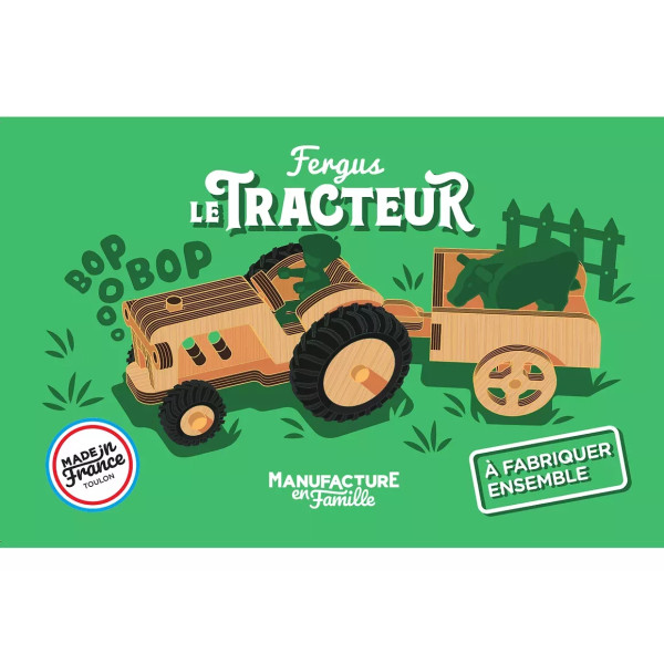 Tracteur en bois MANUFACTURE EN FAMILLE Fergus à fabriquer Diy à construire