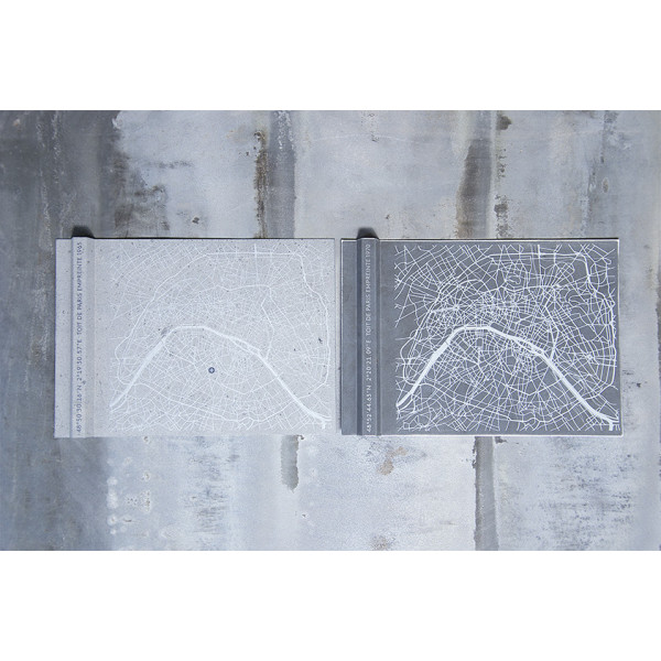 Morceau toit de Paris avec plan de Paris - Empreinte