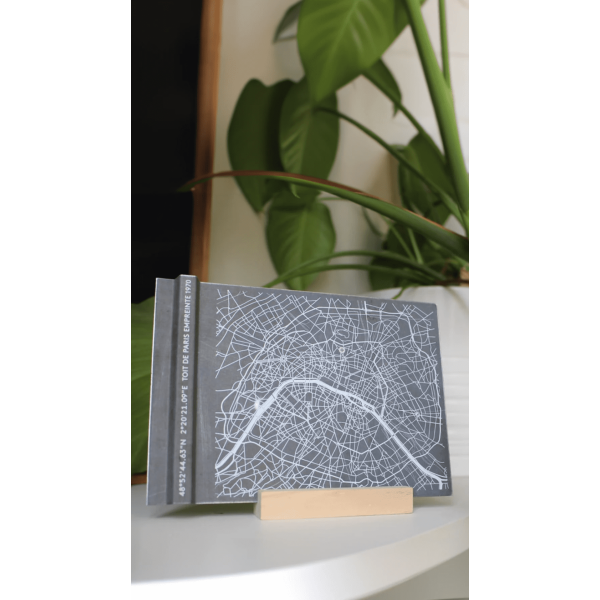 Morceau de TOIT DE PARIS Empreinte Plan de Paris