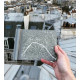 Morceau toit de Paris avec plan de Paris - Empreinte