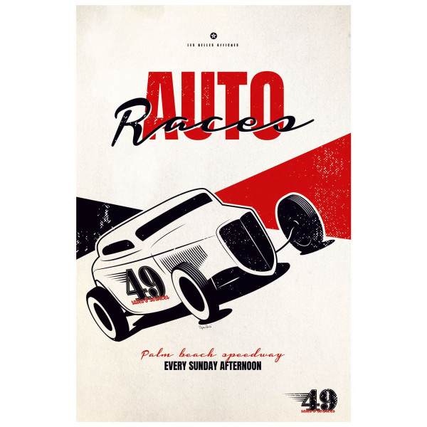 Affiche Ford Hot Rod - En Double File