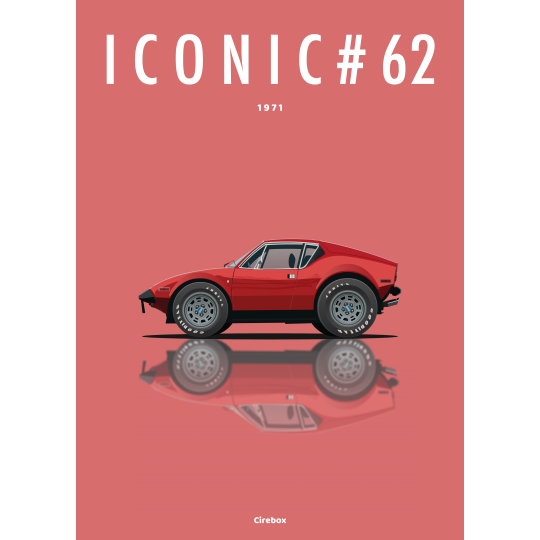 Affiche de la DeTomaso Pantera - 1971 - Cirebox