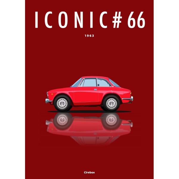 Affiche de l'Alfa Romeo Giulia Sprint GT - 1963 - Cirebox