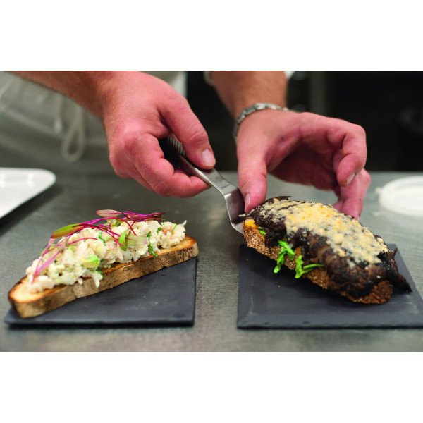 Assiette carrée en céramique effet ardoise - Basalt - Revol