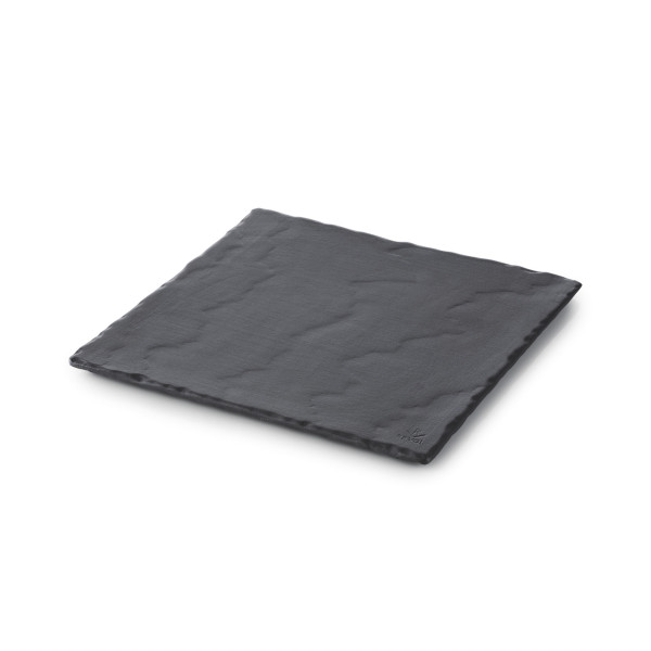 Assiette carrée en céramique effet ardoise - Basalt - Revol