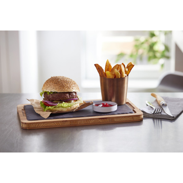 Assiette rectangulaire en céramique effet ardoise - Basalt - Revol