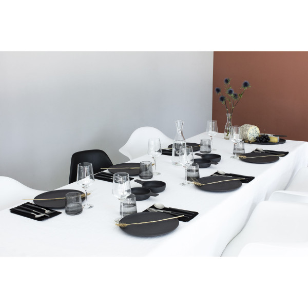 Assiette ronde plate en céramique effet ardoise - Basalt - Revol