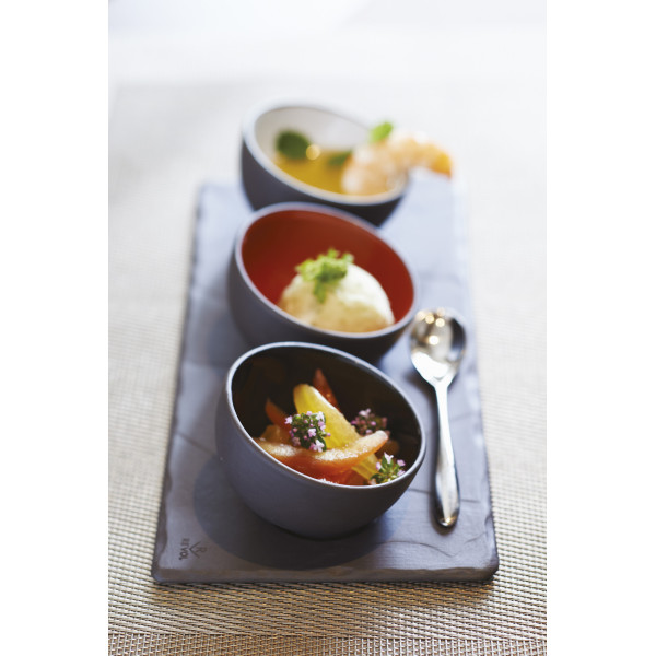 Plateau de tasse à café en céramique effet ardoise - Basalt - Revol