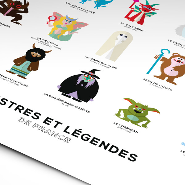 Affiche Monstres de nos régions - La Majorette à Moustache