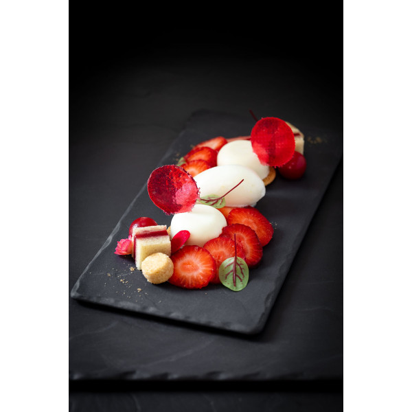 Planche rectangle en céramique effet ardoise - Basalt - Revol