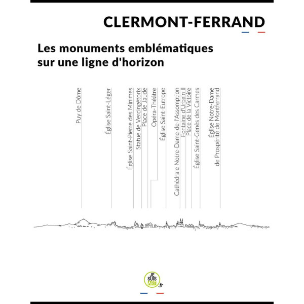 Horloge murale Clermont-Ferrand - Je Suis Art