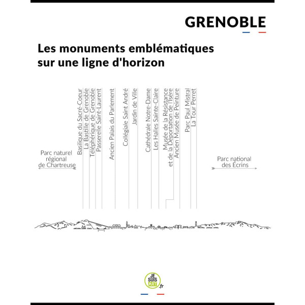 Horloge murale Grenoble - Je suis art